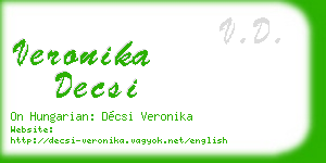 veronika decsi business card