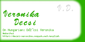 veronika decsi business card